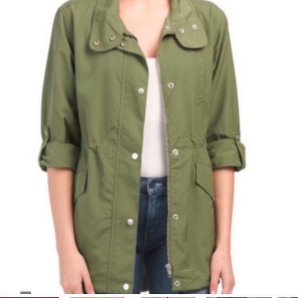 Sanctuary  Lightweight Olive Anorak Utility Jacket Size S
